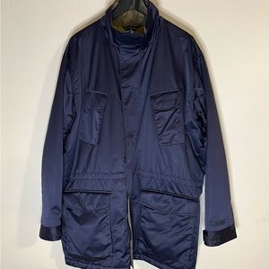 Nike Men’s Classic Parka H8 LDR Blue Insulated Rain Long Big Jacket Size M